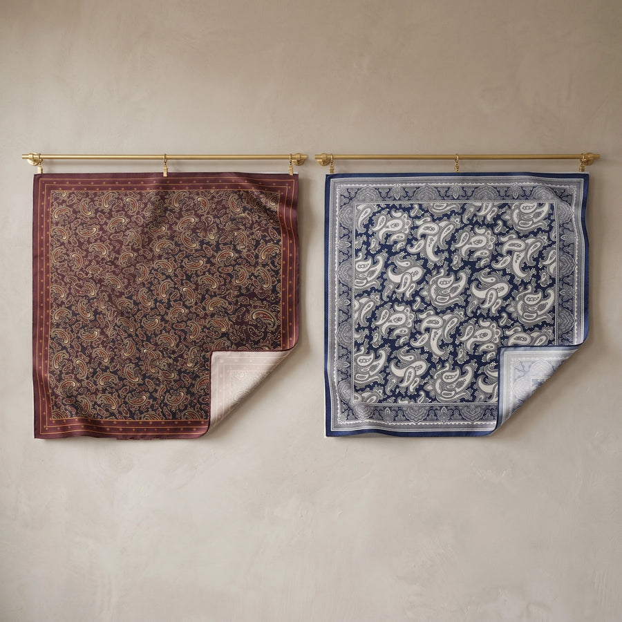 Paisley Silk Bandana Set Of 2
