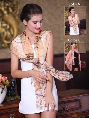 Fashion Noble Women's Leopard Long Soft Wrap Lady Shawl Silk Chiffon Scarf